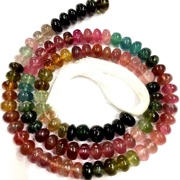 🥳Host pick 🥳AAA GRADE- 5mm Multi tourmaline knotted necklace- 18’’ - Picture 7 of 8